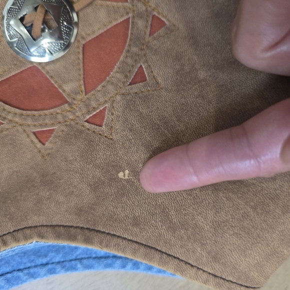 Vintage 90s Gold River Western Denim & Faux Suede Vest NWT - XL - Picture 10 of 10